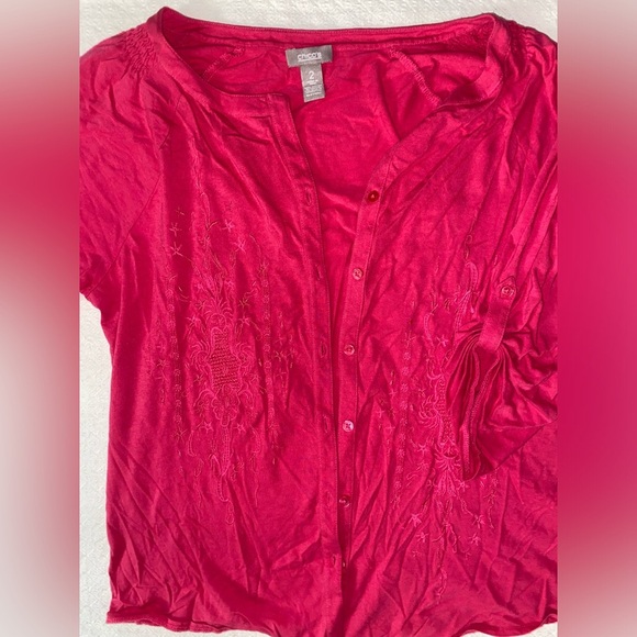 ✨ CHICOS ✨ Pink Blouse Set Sz 2 & Sz 3 Med/Large - Picture 6 of 6